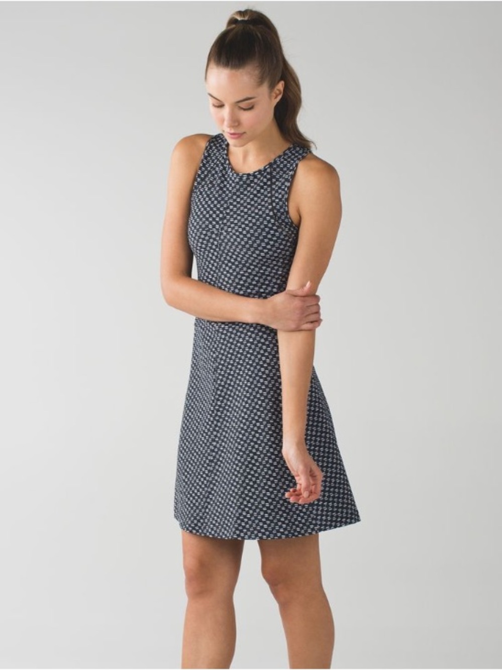 💃 Lululemon &go 'Til Dawn Dress Deep Dive White Black / Black